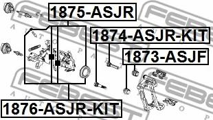 Febest 1876-ASJR-KIT - Korjaussarja, jarrusatula inparts.fi