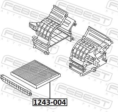 Febest 1243-004 - Suodatin, sisäilma inparts.fi