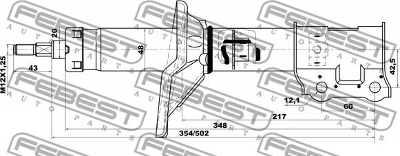 Febest 12666492FL - Iskunvaimennin inparts.fi