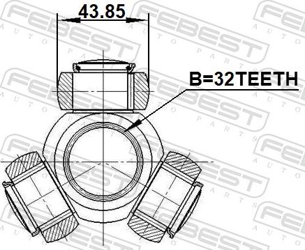 Febest 1216-D7AT2WD - Vetonivel inparts.fi