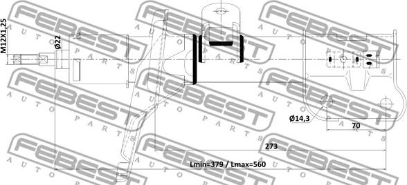 Febest 12110-015FR - Iskunvaimennin inparts.fi