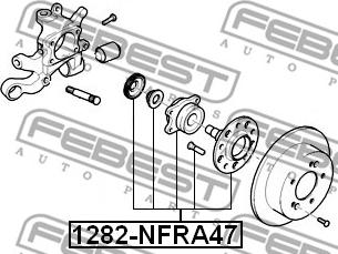 Febest 1282-NFRA47 - Pyörän napa inparts.fi