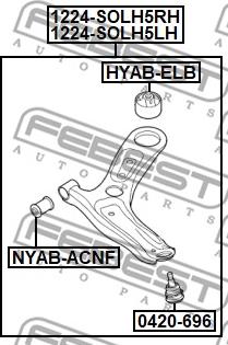 Febest 1224-SOLH5LH - Tukivarsi, pyöräntuenta inparts.fi