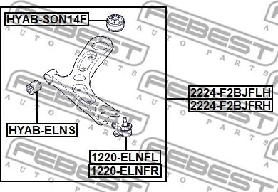 Febest 1220-ELNFL - Pallonivel inparts.fi