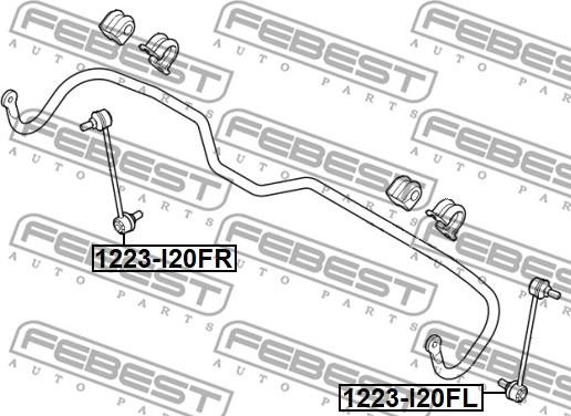 Febest 1223-I20FL - Tanko, kallistuksenvaimennin inparts.fi