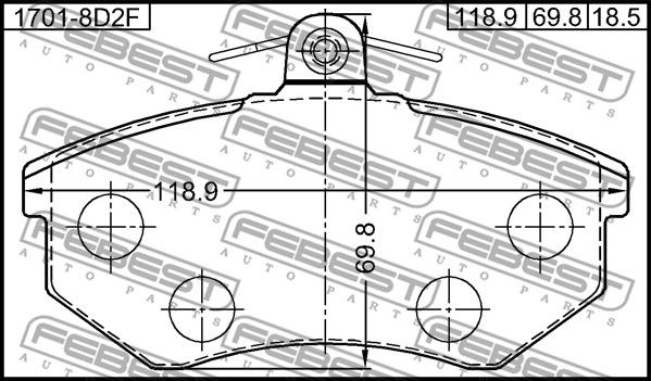 Febest 1701-8D2F - Jarrupala, levyjarru inparts.fi