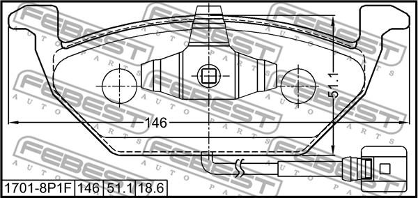 Febest 1701-8P1F - Jarrupala, levyjarru inparts.fi