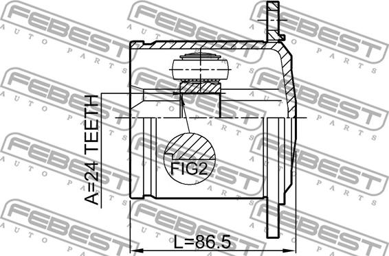 Febest 1711-Q5LH - Nivelsarja, vetoakseli inparts.fi