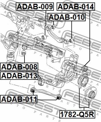 Febest 1782-Q5R - Pyörän napa inparts.fi