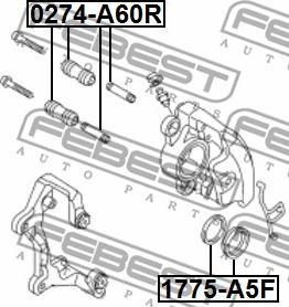 Febest 1775-A5F - Korjaussarja, jarrusatula inparts.fi