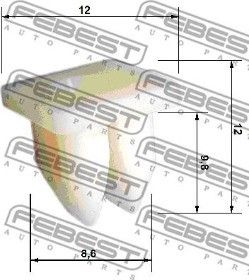 Febest 88570-002 - Suoja / koristelista inparts.fi