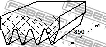 Febest 88126-4L850 - Moniurahihna inparts.fi