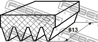 Febest 88126-4L813 - Moniurahihna inparts.fi