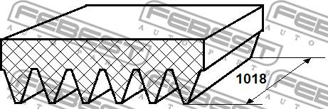 Febest 88128-6L1018 - Moniurahihna inparts.fi