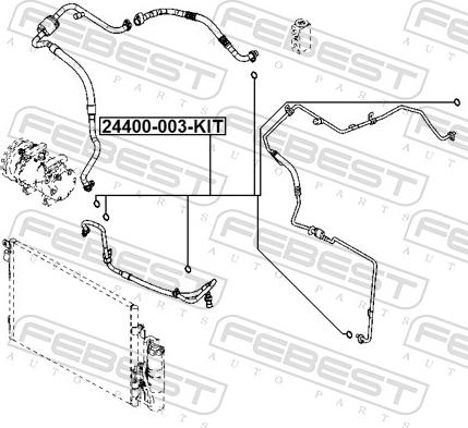 Febest 24400-003-KIT - Tiivisterengas, ilmastointilaitteen letku inparts.fi