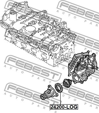 Febest 24400-002 - Tiiviste, termostaattikotelo inparts.fi