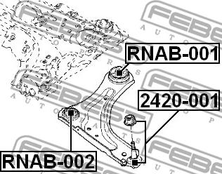 Febest RNAB-001 - Tukivarren hela inparts.fi