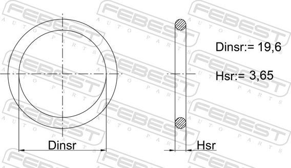 Febest 25400-002 - Tiiviste, termostaattikotelo inparts.fi