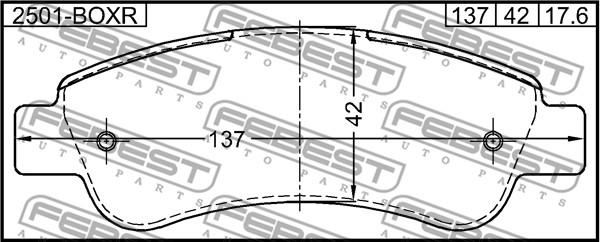 Febest 2501-BOXR - Jarrupala, levyjarru inparts.fi