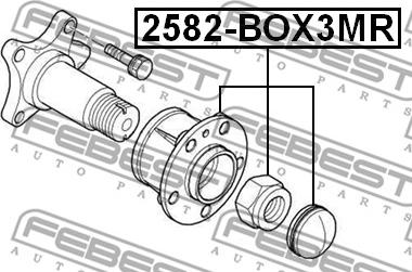 Febest 2582-BOX3MR - Pyörän napa inparts.fi