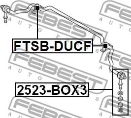 Febest 2523-BOX3 - Tanko, kallistuksenvaimennin inparts.fi