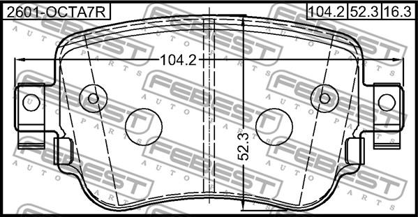 Febest 2601OCTA7R - Jarrupala, levyjarru inparts.fi