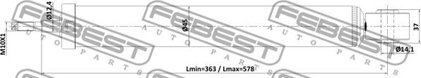 Febest 26110-002R - Iskunvaimennin inparts.fi