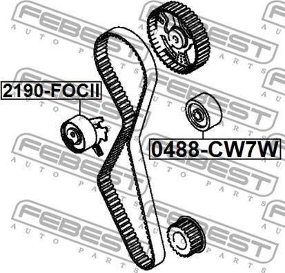 Febest 2190-FOCII - Hihnankiristin, hammashihnat inparts.fi