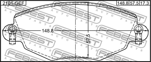 Febest 2101-GEF - Jarrupala, levyjarru inparts.fi