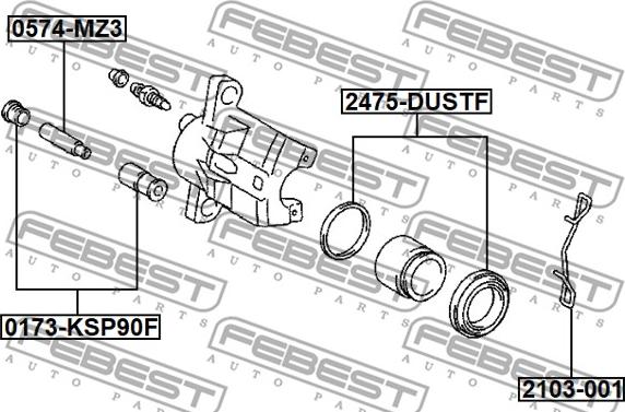 Febest 2103-001 - Jousi, jarrupala inparts.fi