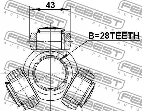 Febest 2116-CA220 - Vetonivel inparts.fi