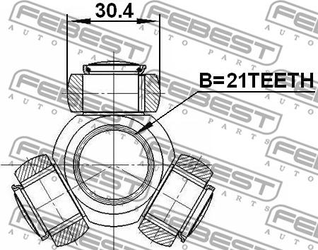 Febest 2116-FOC16 - Vetonivel inparts.fi