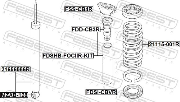 Febest 21115-001R - Jousi (auton jousitus) inparts.fi