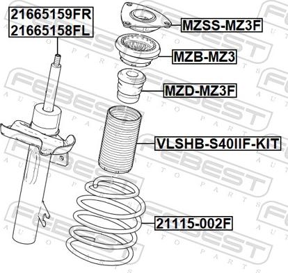 Febest 21115-002F - Jousi (auton jousitus) inparts.fi