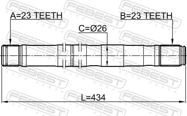 Febest 2112-CMAXLH - Vetoakseli inparts.fi