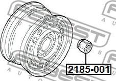 Febest 2185-001 - Pyörän mutteri inparts.fi