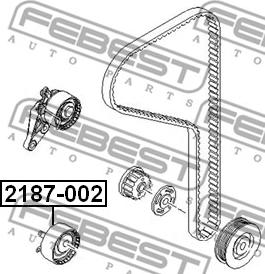 Febest 2187-002 - Kiristysrulla, hammashihnat inparts.fi