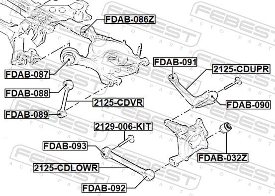 Febest 2125-CDVR - Tukivarsi, pyöräntuenta inparts.fi