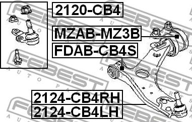 Febest 2120-CB4 - Pallonivel inparts.fi