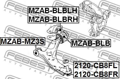 Febest 2120-CB8FL - Pallonivel inparts.fi