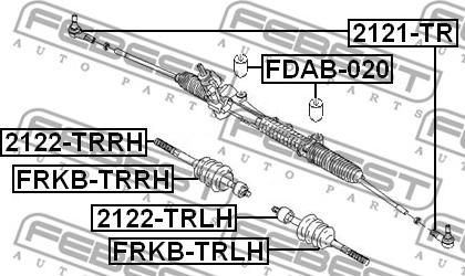 Febest 2121-TR - Raidetangon pää inparts.fi