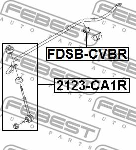 Febest 2123-CA1R - Tanko, kallistuksenvaimennin inparts.fi