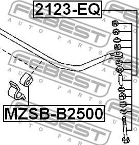 Febest 2123-EQ - Tanko, kallistuksenvaimennin inparts.fi