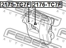 Febest 2175-TC7F - Korjaussarja, jarrusatula inparts.fi