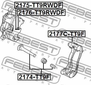 Febest 2176-TT9RWDF - Mäntä, jarrusatula inparts.fi