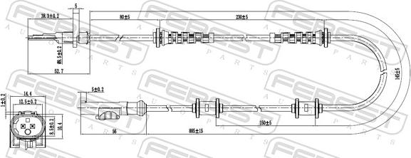 Febest 28606-001 - ABS-anturi inparts.fi