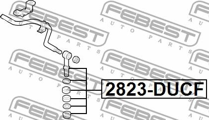 Febest 2823-DUCF - Tanko, kallistuksenvaimennin inparts.fi