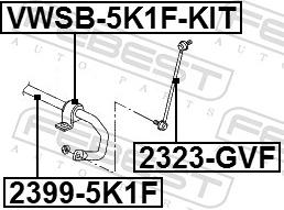 Febest 2399-5K1F - Vakaaja inparts.fi