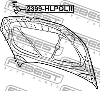 Febest 2399-HLPOLII - Konepellin lukko inparts.fi