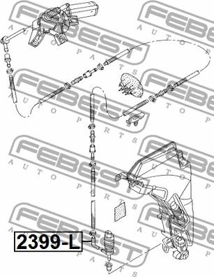 Febest 2399-L - Liitinosa, pesuletku inparts.fi